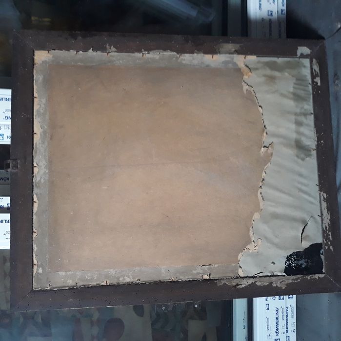 Stary obraz, grafika poniemiecka, wymiary 71cm/59cm