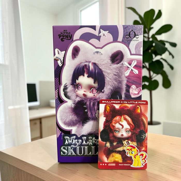 Оригінал Pop Mart Skullpanda My little pony Sunset Shimmer секретка