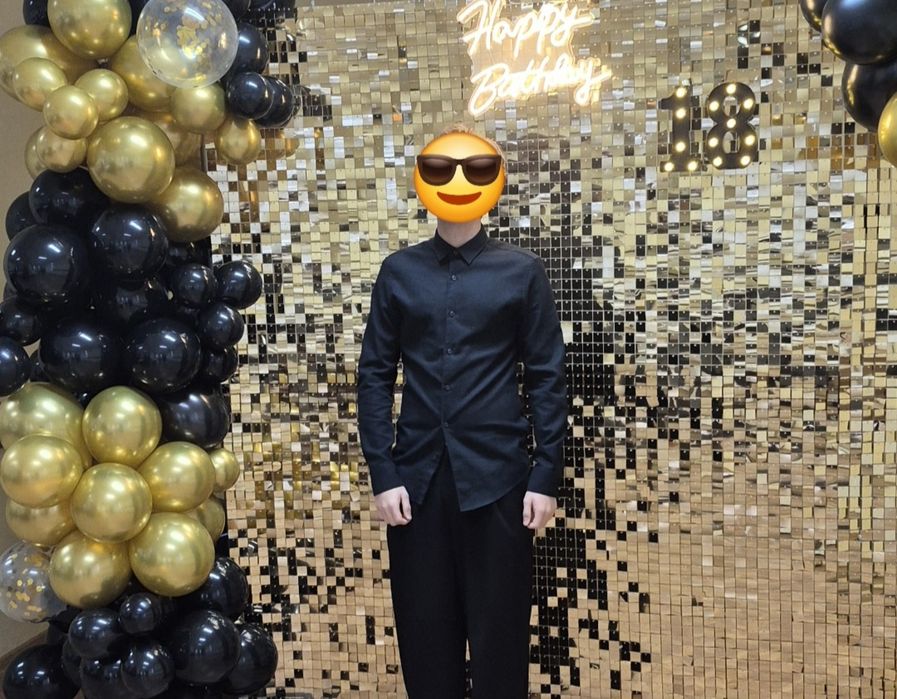 Ścianka cekinowa złota DISCO! 210x210 cm. Piękna.  Wynajem. KRAKÓW .