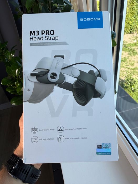 BOBOVR M3 PRO pasek z baterią i regulacją do gogli VR Meta Quest 3 i 3S