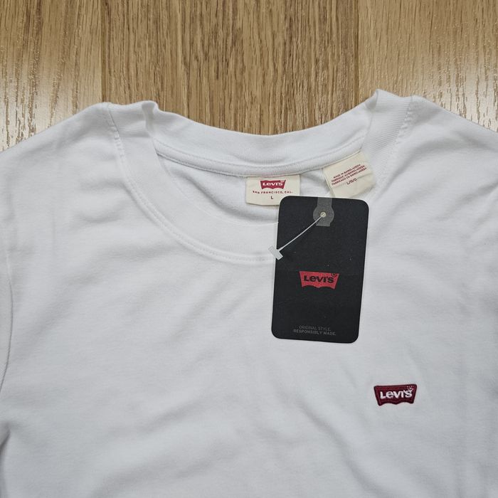 Bluzka Levi's Long Sleeve Baby White rozmiar L biała slim fit