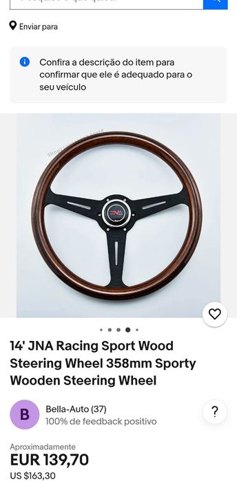 Volante JNA em Madeira