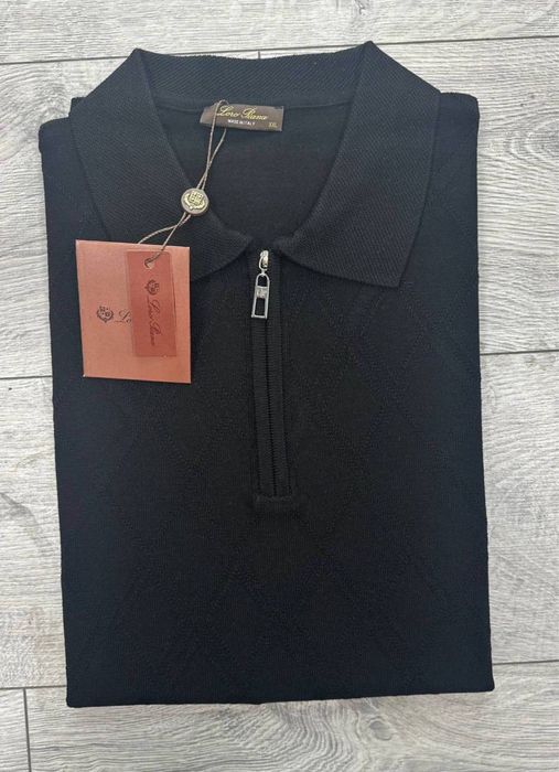 Lux Чоловіче вʼязане поло Boss синє/коричневе/чорне 2XL 3XL 4XL 5XL 6XL Київ