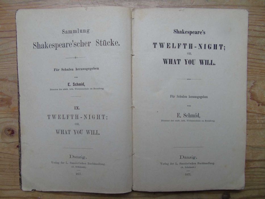 Shakespeare wyd, Danzig - Gdańsk 1877 rok
