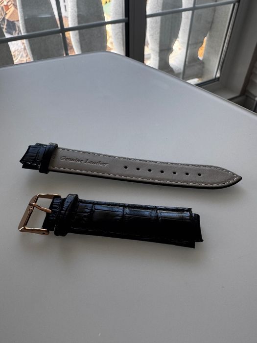 Ремінець для годинника, чорний, 12 мм