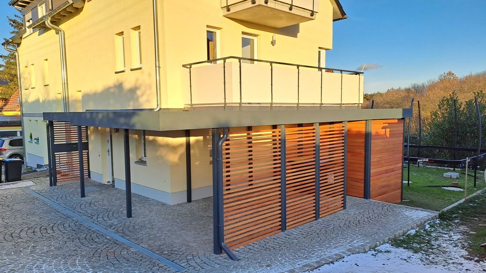 Wiata garażowa 6x6 m, carport - wiata samochodowa dwustanowiskowa