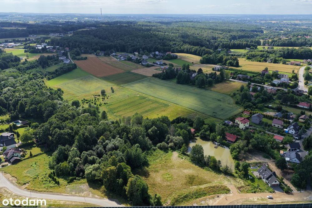 Duża działka Budowlana 39a , rzeczka , las , staw , media , Bielsko B