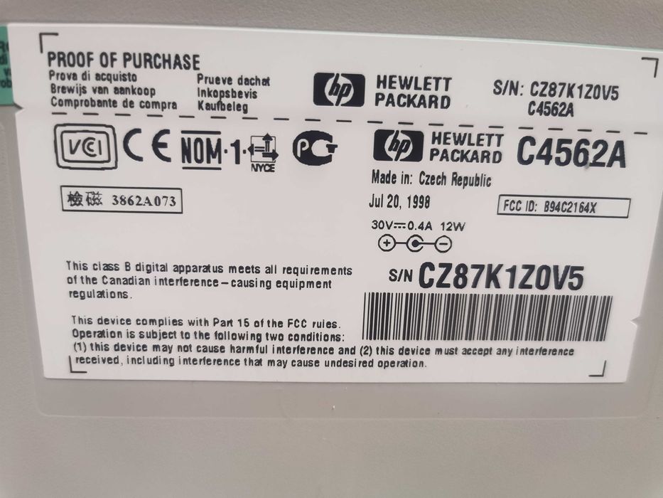 Zabytkowa drukarka atramentowa Hewlett Packard 690C, fabrycznie nowa
