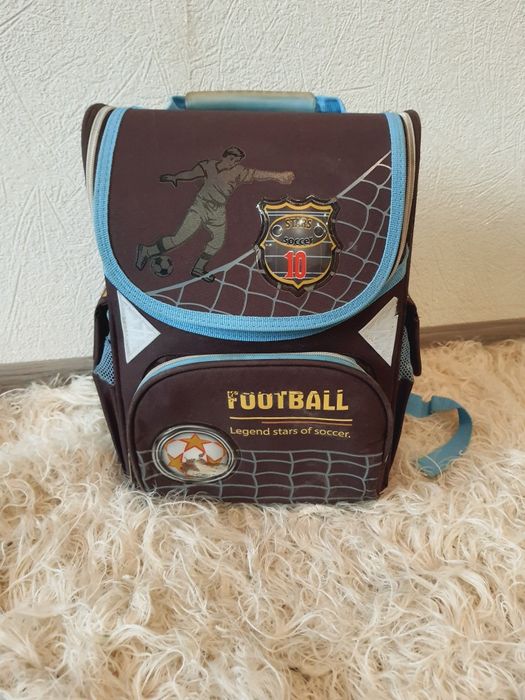Детский школьный рюкзак, принт футбол для мальчика 1-3 класс