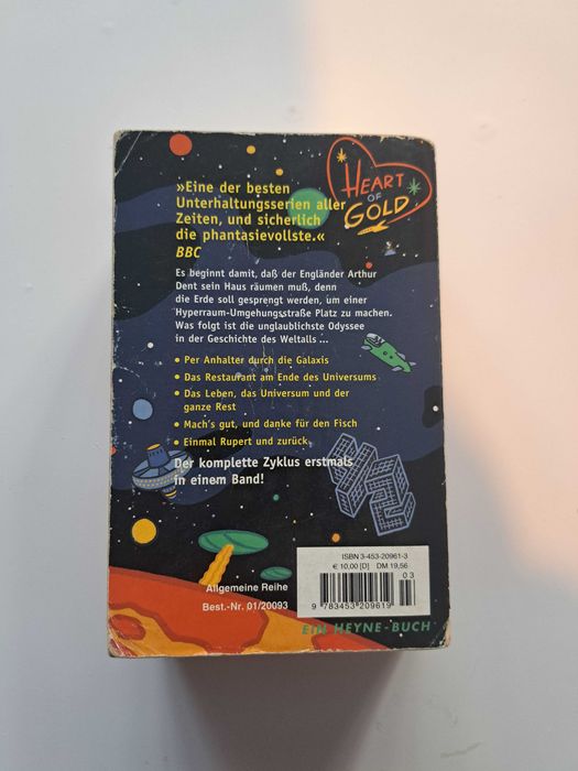 "Per Anhalter durch die Galaxis", Douglas Adams, książka w jęz.niem.