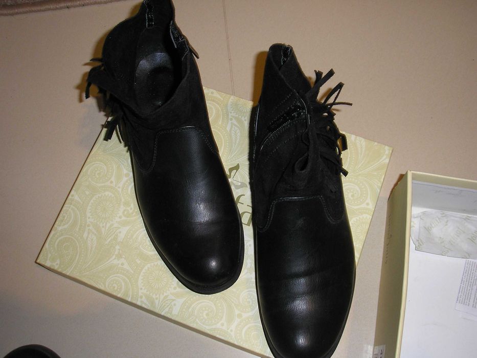 Botki skóra ekologiczna z zamszem JENNY FAIRY rozm. 40