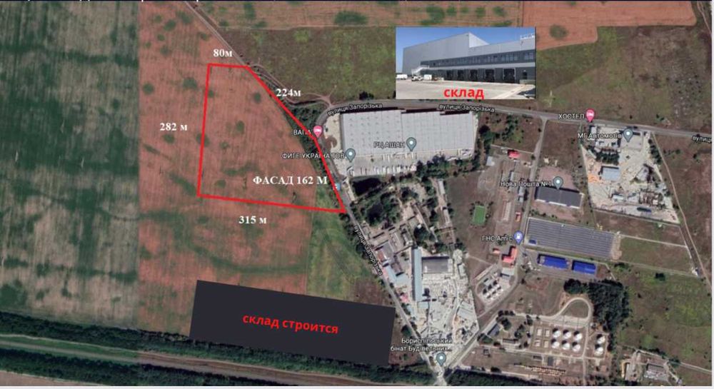 БЕЗ % Продаж  ділянка 6.3 га  Бориспіль Бровари Київ промка СПП