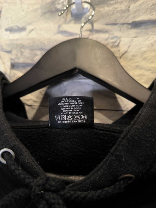 Bluza z Kapturem Stussy Hoodie Haft Logo Czarna Vintage
