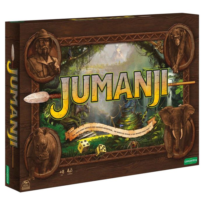 Jumanji: Jogo de Tabuleiro Aventuras para famílias crianças +8 anos