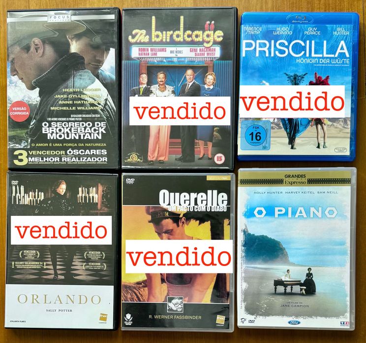 DVDs e BlueRay - filmes clássicos LGBTQ+