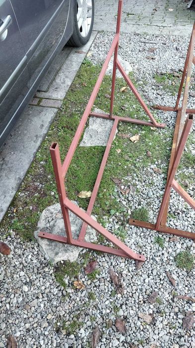 Półka półki do garażu piwnicy wiszące 2 sztuki metalowe mocne 106x82cm