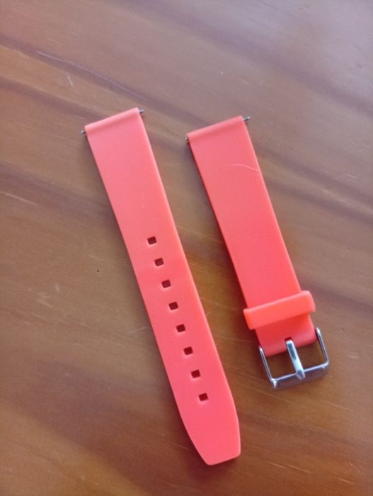 Bracelete silicone laranja 20mm