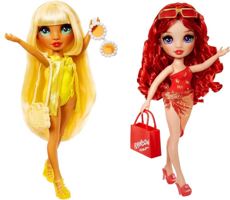 Rainbow High swim: Red Ruby, Sunny. Рейнбоу Хай пляж: Санні, Рубі