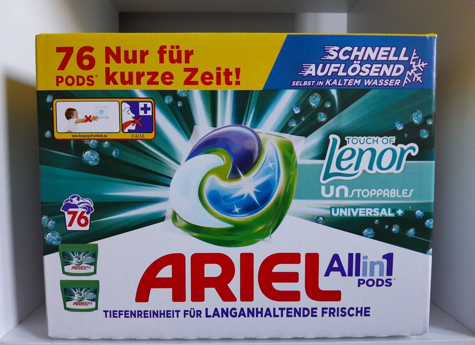 Ariel 76 sztuk kapsułki do prania uniwersalne z Niemiec