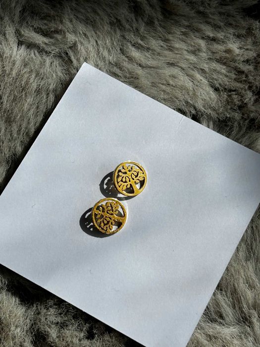 Kolczyki Stal Chirurgiczna Drzewo Kolor Złoty *Stainless Steel*