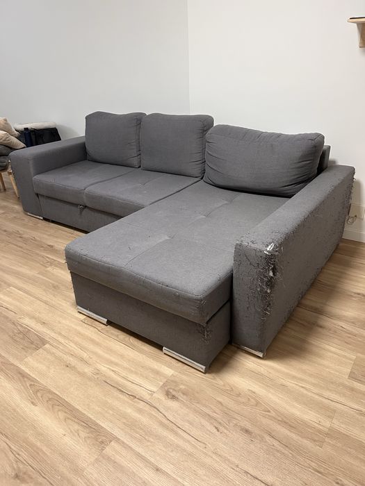 Doação Sofá com chaise e arrumação
