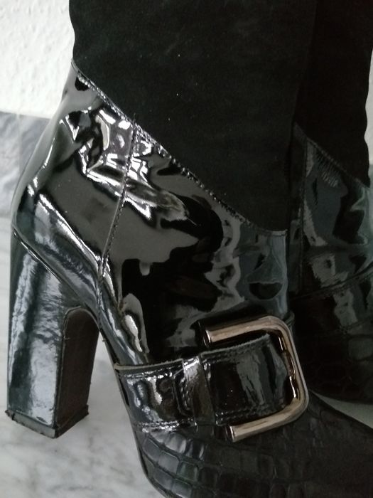 Kozaczki wysokie, skóra naturalna, zamsz, lakierki, wężowe