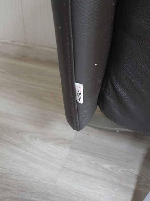 Fotel rozkładany relax, BRUHL SKÓRA obrotowy
