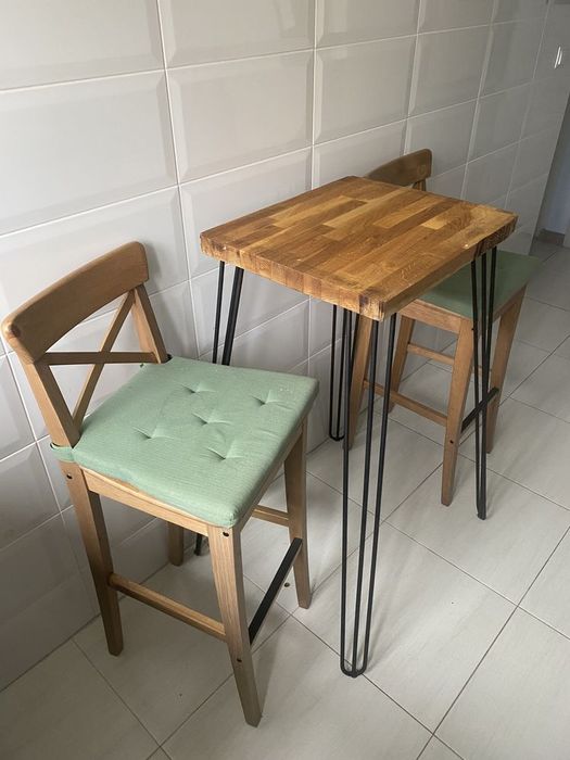 Nogi metalowe do stołu stolika z pręta loft 72cm