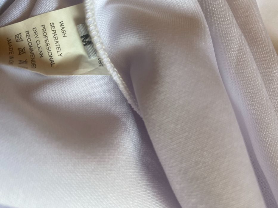 Elegancka prosta biała suknia jak grecka lub ślubna MIDI