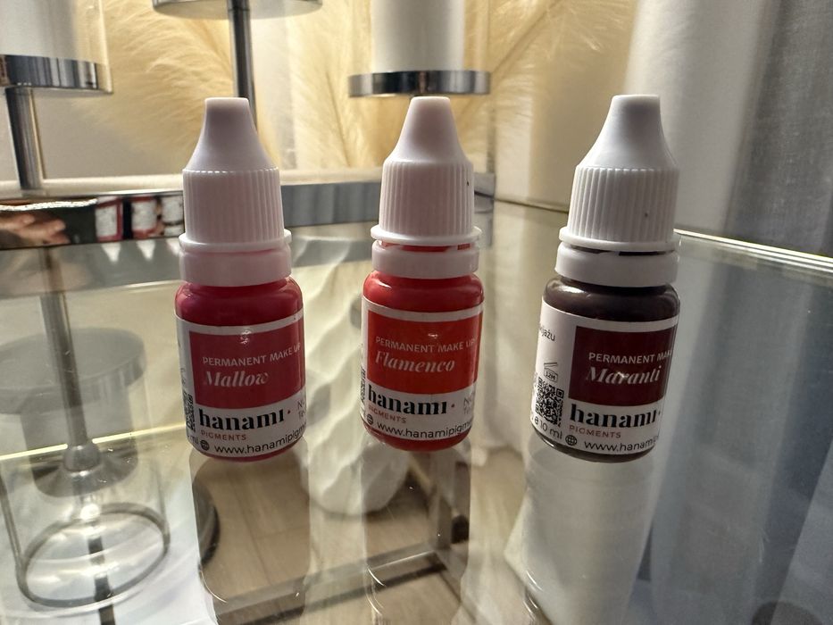 Pigment hanami nowe  3 szt Mallow , Flamenco , Maranti