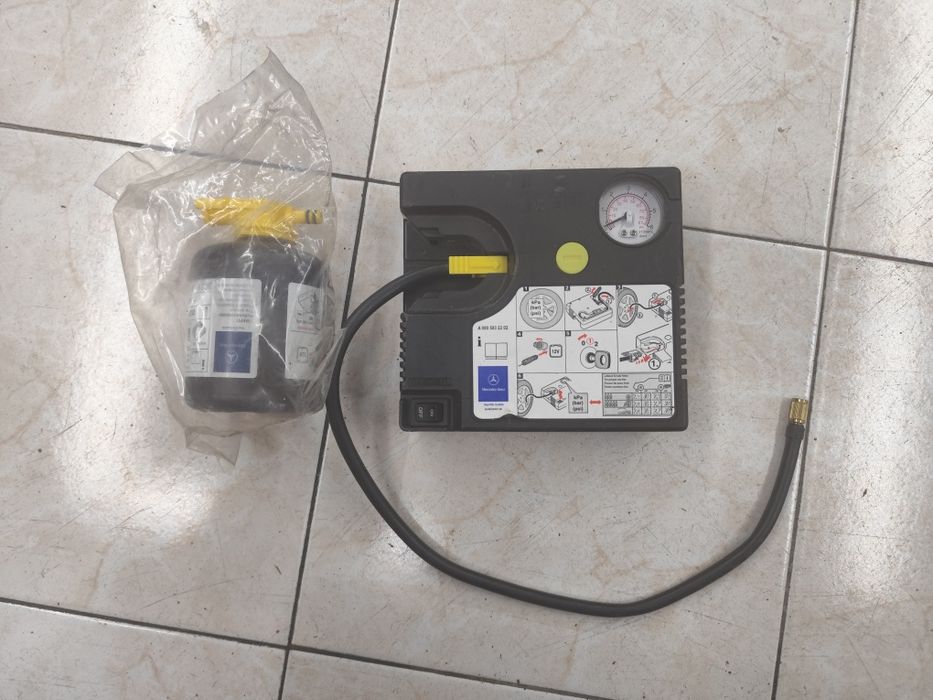 Kit Anti-Furos Mercedes - Compressor de Ar Comprimido 12V - Ligação por Isqueiro Auto - Novo