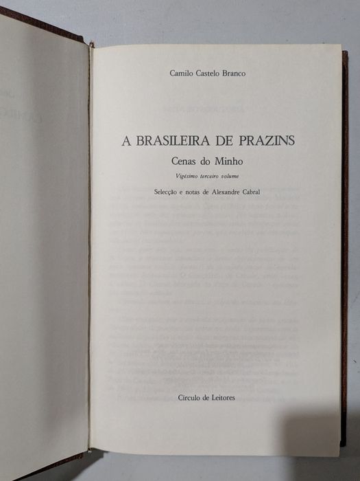 Obras Escolhidas de Camilo Castelo Branco