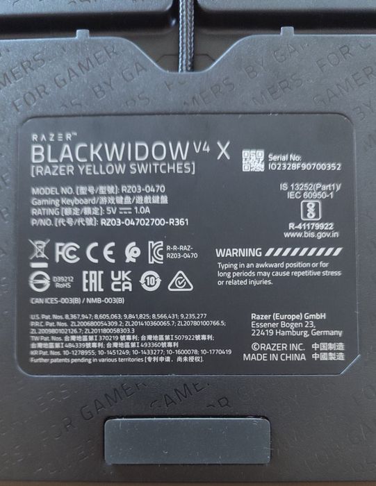 Teclado razer (peças)