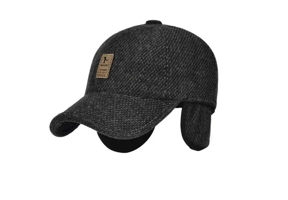 czapka męska zimowa z daszkiem baseball /nowa
