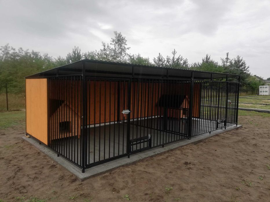 Kojec dla psów podwójny,kojce dla psa,boks,wielkopolskie