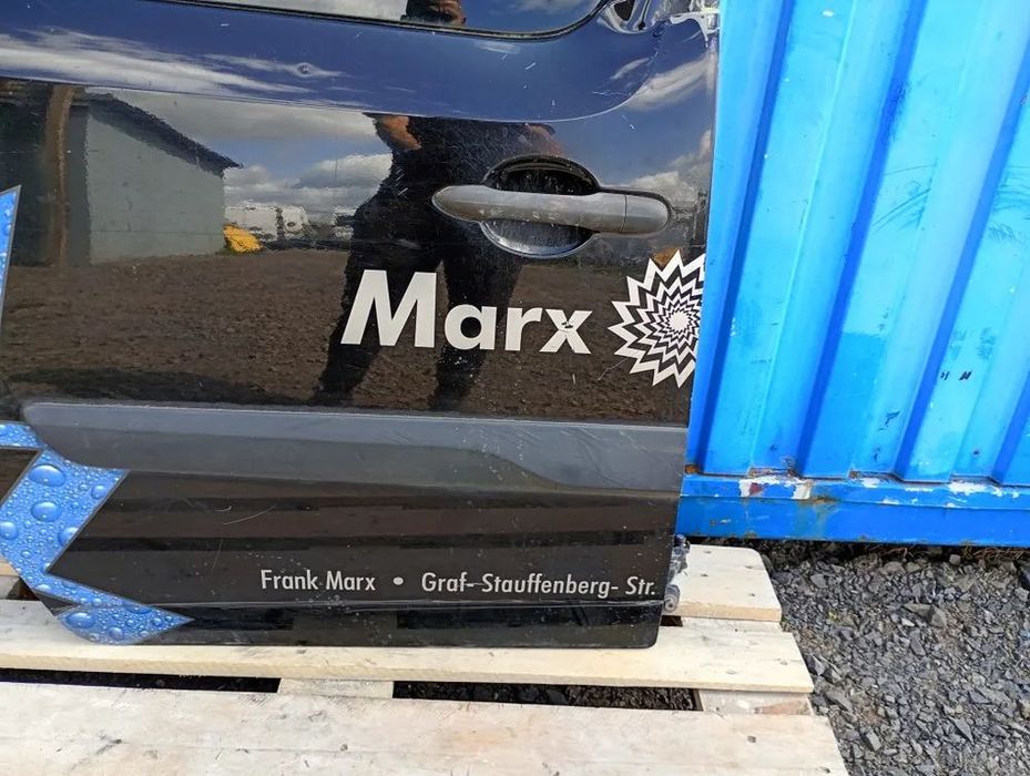 drzwi przesuwne prawe boczne z szybą kompletne renault kangoo ii iii c