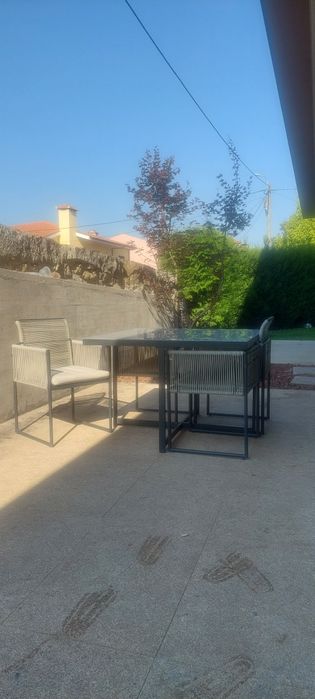 Conjunto de jardim refeição NATERIAL COMPASS CINZA ESCURO