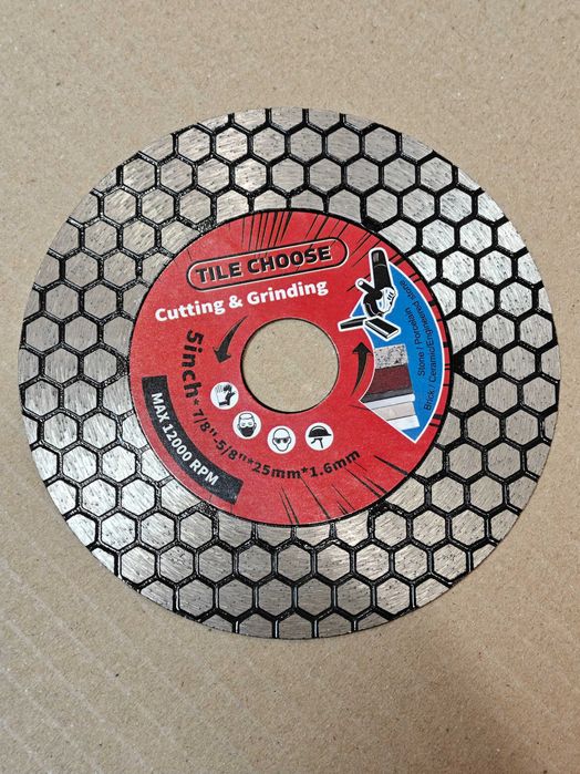 Алмазний диск професійний різ та запил під 45 кут (1,6 мм соти) 125 мм