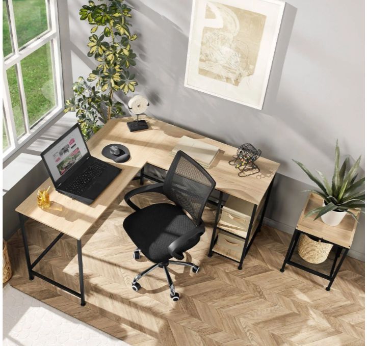 Vendo secretária Hamilton Madeira industrial clara, carvalho Sonoma