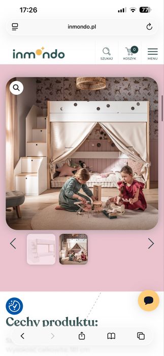 Łóżko piętrowe FUNFLEX INMONDO - dla 3 dzieci/schody+materace+regal