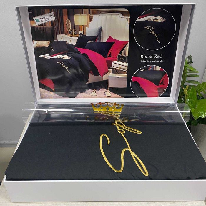 Постельное белье Євро Crown Tencel в КОРОБКЕ