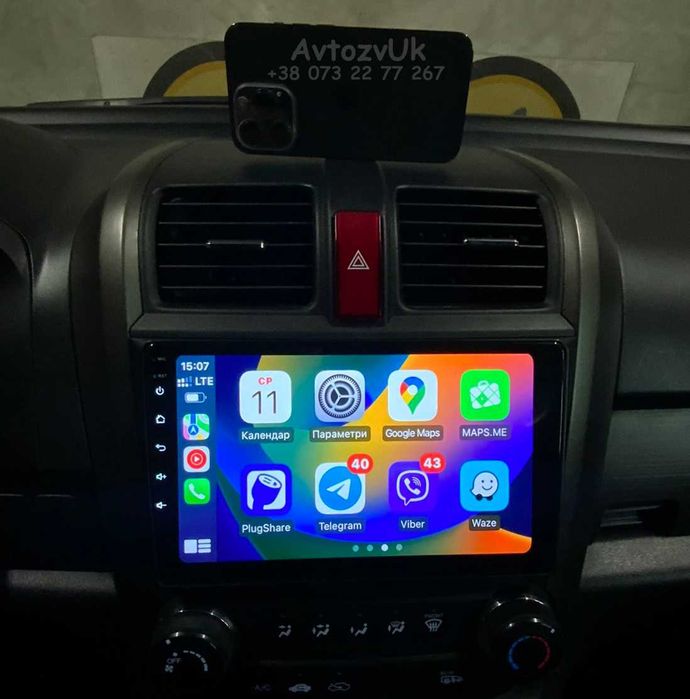 Магнитола CR-V Honda CRV СРВ GPS Хонда ЦРВ Tesla 2 CarPlay Андроид 16