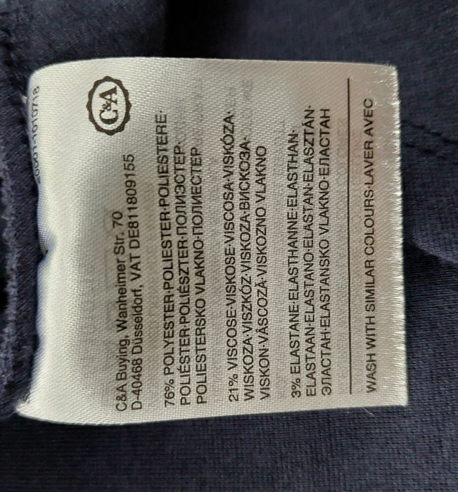 SPÓDNICA C&A rozkloszowana granatowa