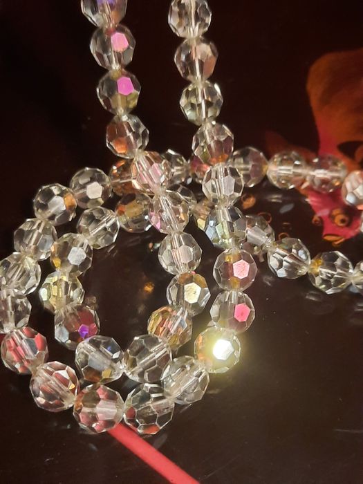 Винтажные бусы ЧССР "Аврора бореалис"