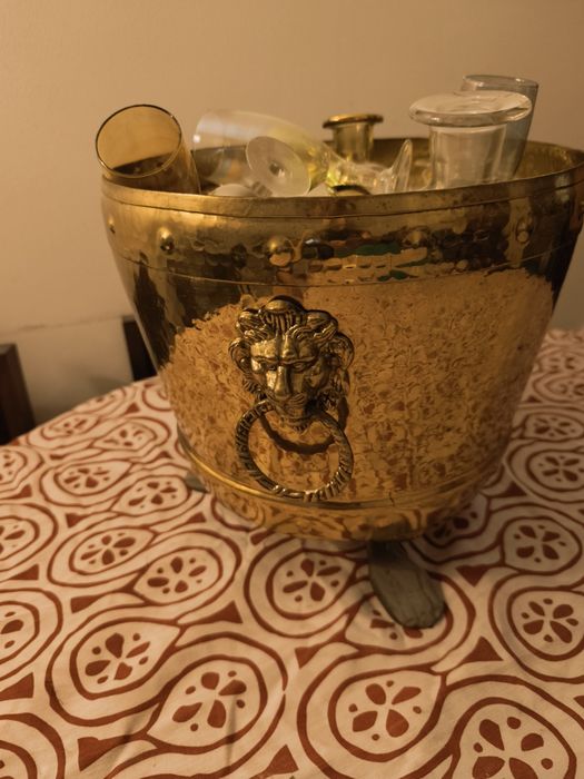 Vaso latão martelado