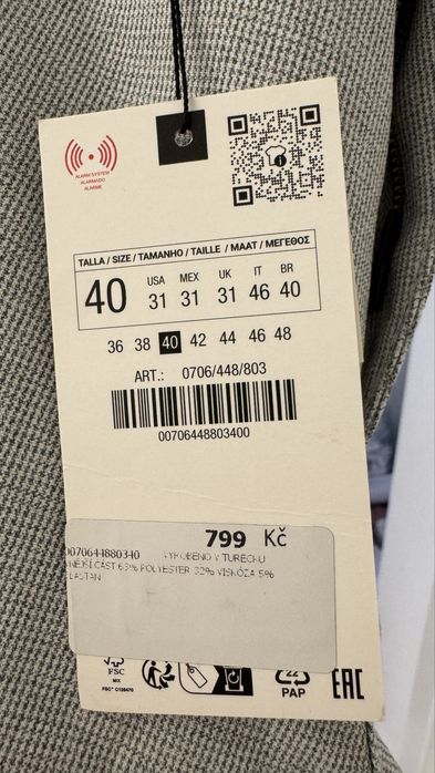 Чоловічі Штани zara 40 розмір