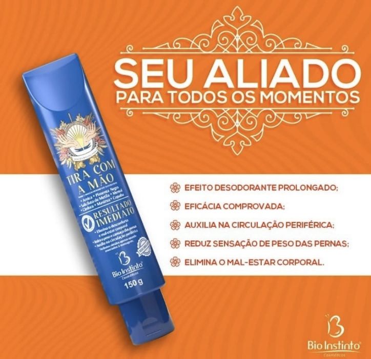Pomada Massageadora Tira com a Mão