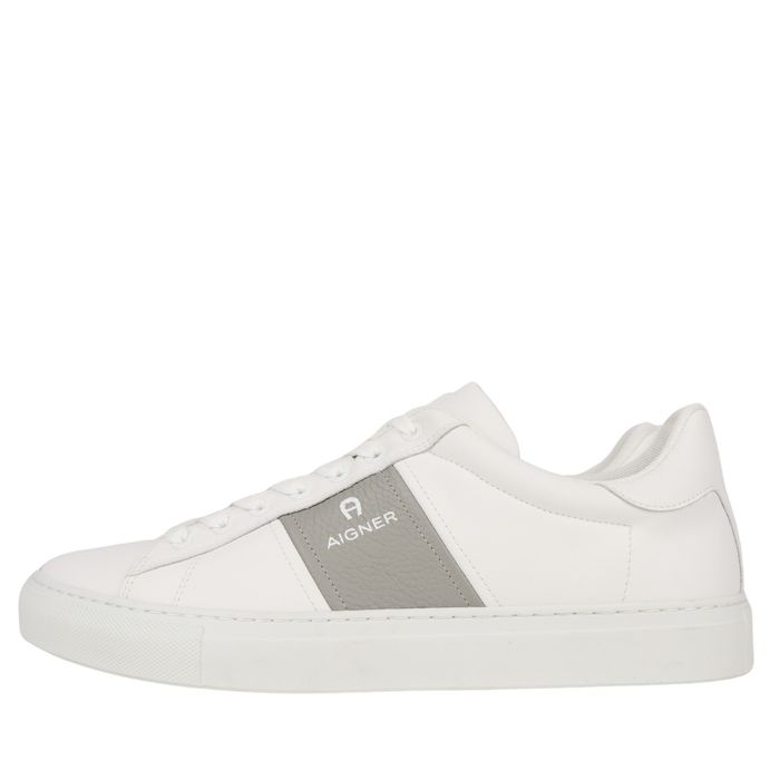 Buty sportowe męskie Aigner, rozmiar 43, białe, skórzane, codzienne, sportowe BU1384