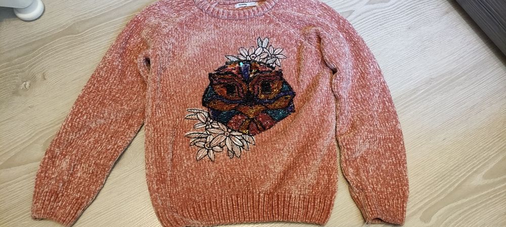 Sweter cekiny sowa 134