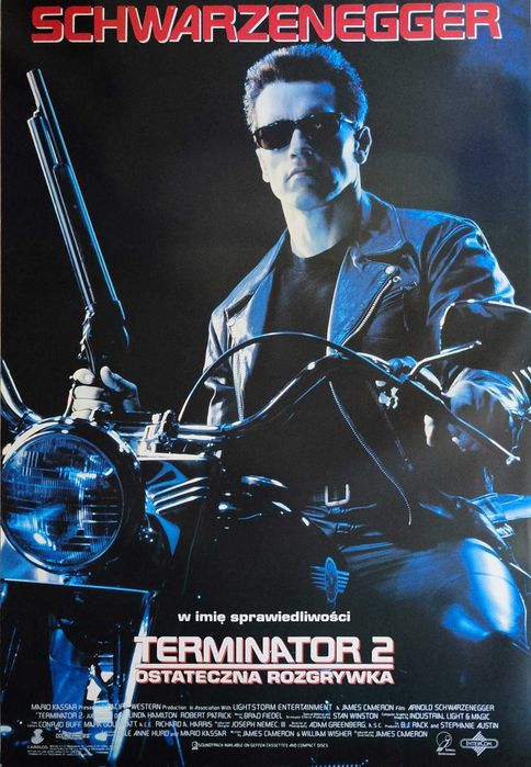 Oryginalny plakat 1991 TERMINATOR 2 Ostateczna Rozgrywka Intercom B1